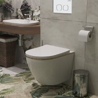 Унитаз подвесной Roxen Antares Gold в комплекте с инсталляцией StounFix Dual Fresh 6 в 1 807054 (кнопка: белый глянец) - Изображение №10 — Chaika Market