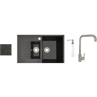 Кухонная мойка БелЭворс Forma R + смеситель W4998-4 + дозатор L405-1 (черный) — Chaika Market