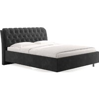 Кровать Сонум Olivia 200x200 (микровелюр серый) — Chaika Market