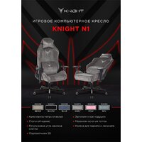 Игровое (геймерское) кресло Бюрократ Knight N1 Fabric (розовый Velvet 36) - Изображение №16 — Chaika Market