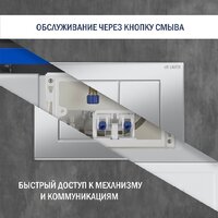 Унитаз подвесной Lauter Longer 2110822 с кнопкой 219703J (прямоугольная, сатин) - Изображение №13 — Chaika Market