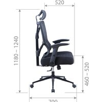 Офисное кресло CHAIRMAN CH566 (оранжевый) - Изображение №3 — Chaika Market