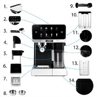 Рожковая кофеварка Yoer Creamo EMF03BK - Изображение №3 — Chaika Market
