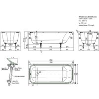Ванна Универсал Ностальжи 170x75 (с ножками) - Изображение №3 — Chaika Market
