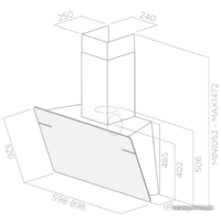 Кухонная вытяжка Elica L'essenza WH/A/60 [PRF0124233] - Изображение №3 — Chaika Market