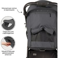 Коляска прогулочная «книга» Bubago Model Bass Light BG 137-4 (темно-серый) - Изображение №6 — Chaika Market