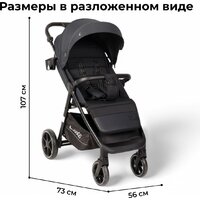 Коляска прогулочная «книга» Bubago Model Bass Light BG 137-4 (темно-серый) - Изображение №11 — Chaika Market