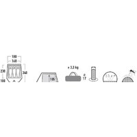 Треккинговая палатка High Peak Kite 3 10189 (зеленый) - Изображение №7 — Chaika Market