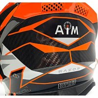 Мотошлем AIM RH855 Carbon Razor RH855R-DWR-XS (XS, белый/красный) - Изображение №10 — Chaika Market