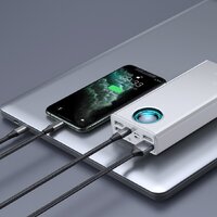 Внешний аккумулятор Baseus Amblight Digital Display 65W 30000mAh (белый) - Изображение №5 — Chaika Market