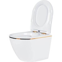Унитаз подвесной Roxen Antares Gold в комплекте с инсталляцией StounFix Dual Fresh 6 в 1 850609 (кнопка: белый глянец) - Изображение №6 — Chaika Market
