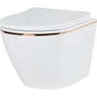 Унитаз подвесной Roxen Antares Gold в комплекте с инсталляцией StounFix Dual Fresh 6 в 1 850609 (кнопка: белый глянец) - Изображение №5 — Chaika Market