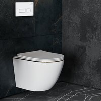 Унитаз подвесной Roxen Antares Gold в комплекте с инсталляцией StounFix Dual Fresh 6 в 1 850609 (кнопка: белый глянец) - Изображение №10 — Chaika Market