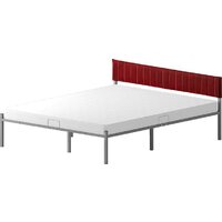 Кровать Домаклево Лофт Компакт 180x190 (серый/бордовый велюровый чехол) — Chaika Market