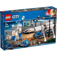Конструктор LEGO City 60229 Площадка для сборки и транспорт для перевозки ракеты — Chaika Market
