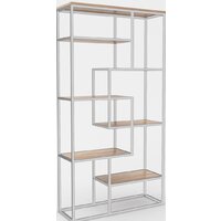 Стеллаж Hype Mebel Зиг-Заг-2 100x170 (белый/дуб галифакс натуральный) — Chaika Market