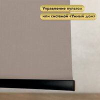 Рулонная электроштора НеоФьюжен Эден 200 170х250 левая (кварцевый, черная фурнитура) - Изображение №3 — Chaika Market