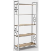 Стеллаж Hype Mebel Квадро 50x200 (белый/дуб галифакс натуральный) - Изображение №1 — Chaika Market