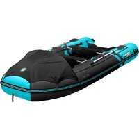 Моторно-гребная лодка Gladiator E450PRO (черный/бирюзовый) — Chaika Market