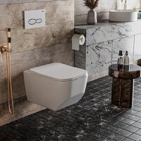 Унитаз подвесной Roxen Boro в комплекте с инсталляцией StounFix Dual Fresh 6 в 1 966110 (кнопка: серый бетон) - Изображение №16 — Chaika Market