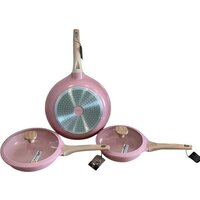 Набор сковород FeisiLang FL-S006YZ Pink - Изображение №2 — Chaika Market