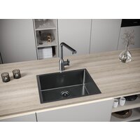 Кухонная мойка Paulmark Next 54 Uni PM215444-GM (черный/вороненая сталь) - Изображение №10 — Chaika Market