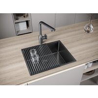 Кухонная мойка Paulmark Next 54 Uni PM215444-GM (черный/вороненая сталь) - Изображение №3 — Chaika Market