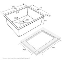 Кухонная мойка Paulmark Next 54 Uni PM215444-GM (черный/вороненая сталь) - Изображение №6 — Chaika Market