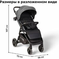 Коляска прогулочная «книга» Bubago Model Bass Light BG 137-3 (серый) - Изображение №11 — Chaika Market