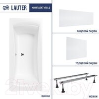 Ванна Lauter Belgravia 170x75 21110170 (с ножками, лицевым и торцевым экранами) - Изображение №1 — Chaika Market