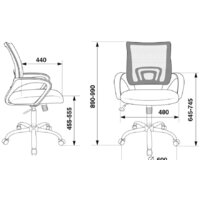 Офисное кресло Бюрократ CH-695NSL (темно-серый TW-04/черный TW-11/хром) - Изображение №6 — Chaika Market