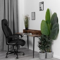 Офисное кресло TetChair Boss metalBL кожзам (черный, 36-6) - Изображение №15 — Chaika Market