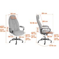 Офисное кресло TetChair Boss metalBL кожзам (черный, 36-6) - Изображение №16 — Chaika Market