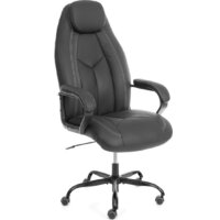 Офисное кресло TetChair Boss metalBL кожзам (черный, 36-6) — Chaika Market