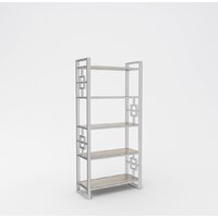 Стеллаж Hype Mebel Квадро 50x200 (белый/древесина белая) - Изображение №1 — Chaika Market