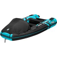 Моторно-гребная лодка Gladiator E350PRO (черный/бирюзовый) — Chaika Market