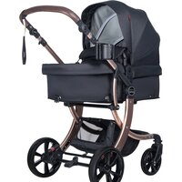 Универсальная коляска Aimile Original New Gold (2 в 1, черное золото) - Изображение №1 — Chaika Market