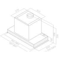 Кухонная вытяжка Elica Glass Out IX/A/60 [PRF0109787] - Изображение №4 — Chaika Market