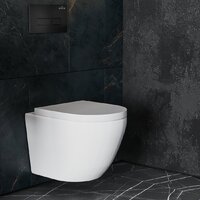 Унитаз подвесной Roxen Antares One Rimless 6 в 1 StounFix Dual Fresh 579124 (кнопка: черный матовый) - Изображение №9 — Chaika Market
