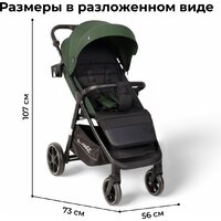 Коляска прогулочная «книга» Bubago Model Bass Light BG 137-2 (зеленый) - Изображение №11 — Chaika Market