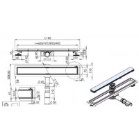 Трап/канал Roxen White Glass 91040-60 - Изображение №2 — Chaika Market