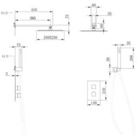 Душевая система  Abber Daheim AF8251G (золото матовое) - Изображение №3 — Chaika Market