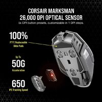Игровая мышь Corsair M65 RGB Ultra Wireless (белый) - Изображение №4 — Chaika Market