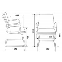 Офисный стул Бюрократ CH-993-Low-V (красный/низкая спинка/хром) - Изображение №3 — Chaika Market