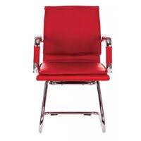 Офисный стул Бюрократ CH-993-Low-V (красный/низкая спинка/хром) - Изображение №2 — Chaika Market