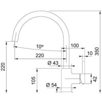Смеситель Franke Lina XL 115.0626.019 (черный матовый) - Изображение №2 — Chaika Market