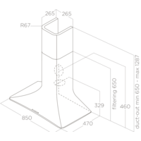 Кухонная вытяжка Elica Sweet Peltrox/A/85+CAM PRF0167323 - Изображение №3 — Chaika Market