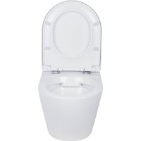 Унитаз подвесной Roxen Antares 530185-02 в комплекте с инсталляцией StounFix Dual Fresh 6 в 1 966774 (кнопка: серый гранит) - Изображение №6 — Chaika Market