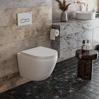 Унитаз подвесной Roxen Antares 530185-02 в комплекте с инсталляцией StounFix Dual Fresh 6 в 1 966774 (кнопка: серый гранит) - Изображение №8 — Chaika Market