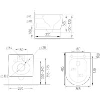 Унитаз подвесной Roxen Antares 530185-02 в комплекте с инсталляцией StounFix Dual Fresh 6 в 1 966774 (кнопка: серый гранит) - Изображение №17 — Chaika Market